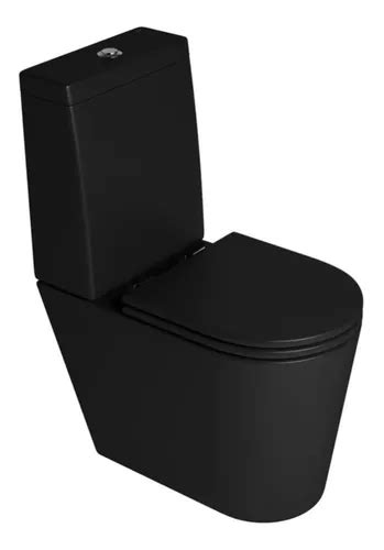 Combo Inodoro Largo Mochila Asiento Link Negro Mate Deca MercadoLibre