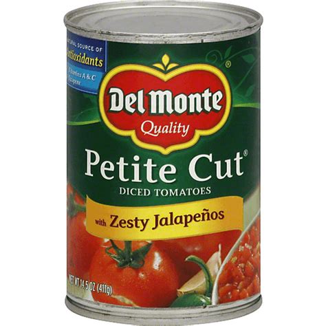 Del Monte Petite Cut Tomatoes Diced With Zesty Jalapenos Diced