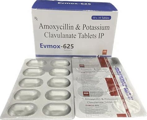 EVMOX 625 Amoxycillin Potassium Clavulanate 625 Mg At Rs 2017 Box In