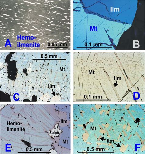 A Ilmenite Dark Brown With Very Fine Hematite Exsolution Lamellae