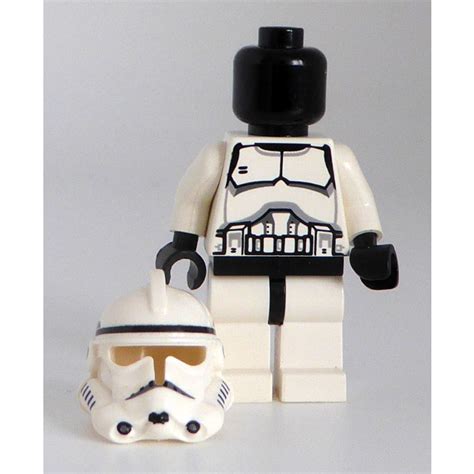 Lego Clone Trooper Phase With Black Head And Dotted Helmet Mouth