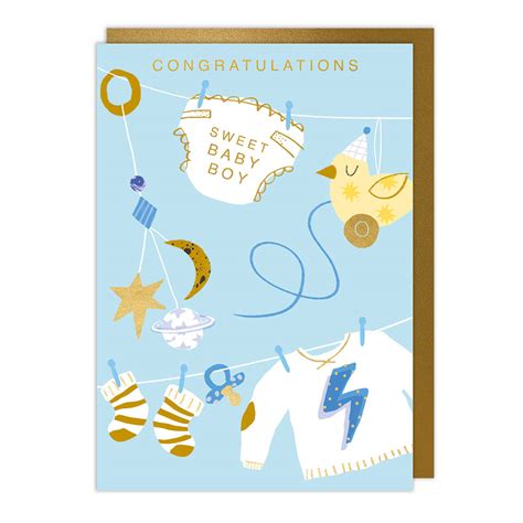 Abacus Cards - Congratulations Boy Baby Card #CM2394