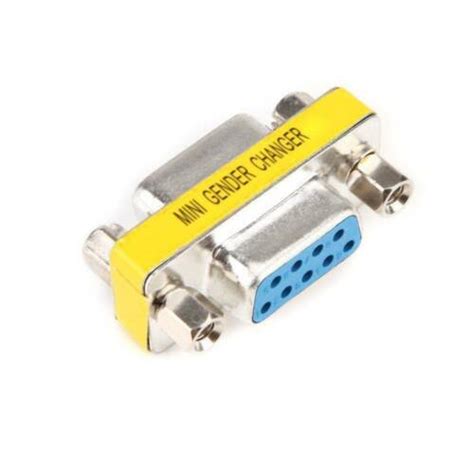 9 Pin RS 232 DB9 Female To Female Serial Cable Gender Changer Coupler