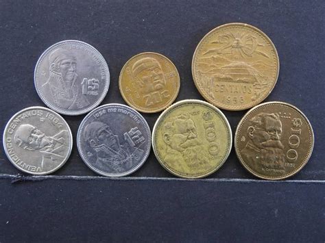 Seven Mexico Coins