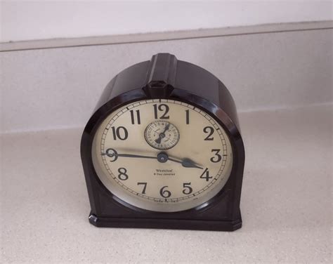 Vintage Westclox Bakelite Alarm Clock Day Jeweled Art Deco Not