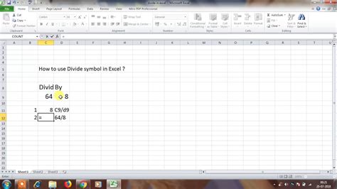 Signo De Dividir En Excel