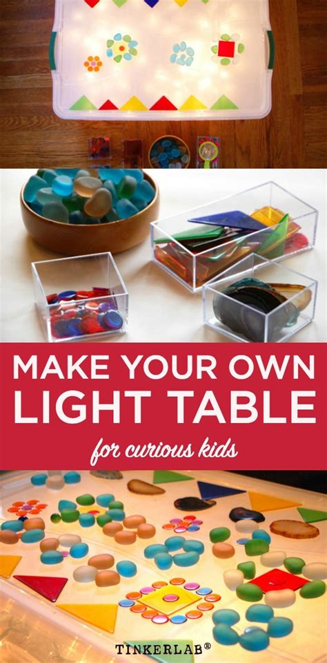 Homemade Easy Low Cost Light Table Tinkerlab Diy Kids Art Table