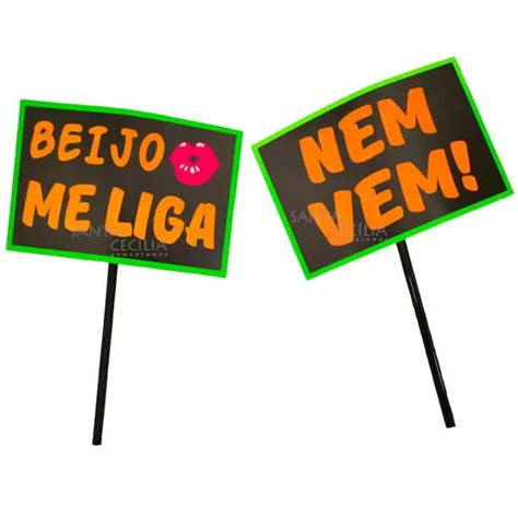 Plaquinhas Divertidas Unid Balada Neon Shopee Brasil