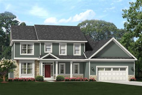 4 Bed Colonial House Plan With 2 Car Garage 790019glv Architectural Designs House Plans