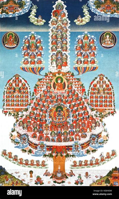 drikung kagyu lineage tree stock photo alamy