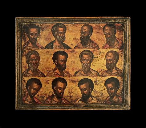 Icon With Busts Of The Twelve Apostles Canellopoulos Museum