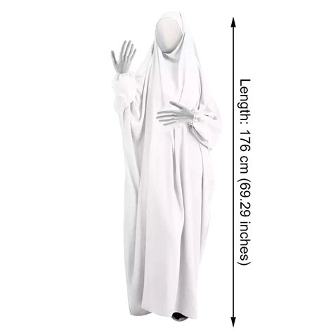 Sajy Eid Hooded Muslim Women Hijab Dress Prayer Garment Jilbab Abaya