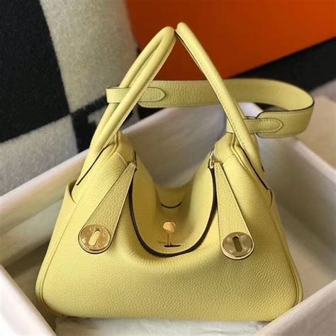 Hermes Lindy Cm Bag In Jaune Poussin Clemence Leather Ghw Replicatop