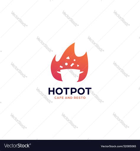 Hot Cooking Pot Spicy Cuisine Restaurant Food Vector Image