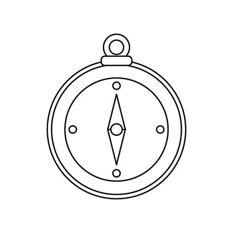 Compass Icon Outline Style 14453724 Vector Art At Vecteezy