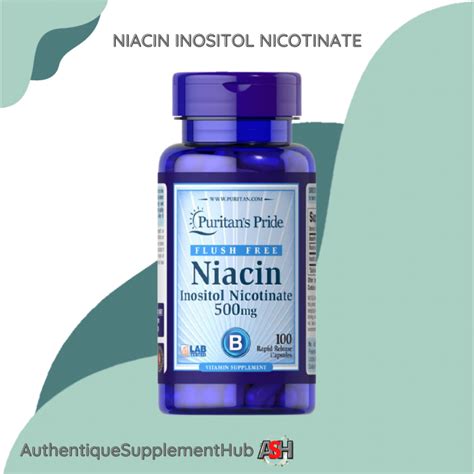 Puritans Pride Flush Free Niacin Inositol Nicotinate Mg