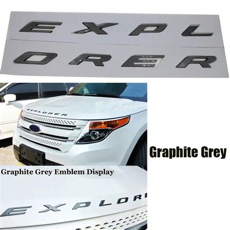 DIY Car 3D EXPLORER Fixed Letters Hood Emblem Chrome Logo Badge Sticker