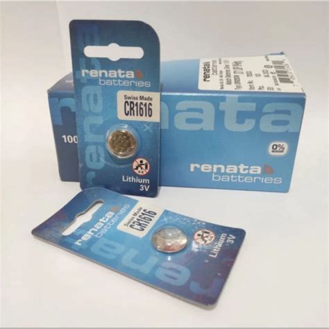 Jual BATERAI RENATA CR1616 LITHIUM 3V ORIGINAL 100 Shopee Indonesia