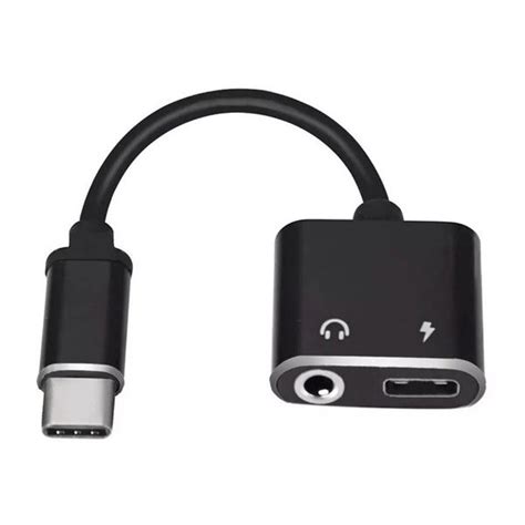 Adaptador Usb Tipo C A Audio Jack Mm Y Conector De Carga En Jh