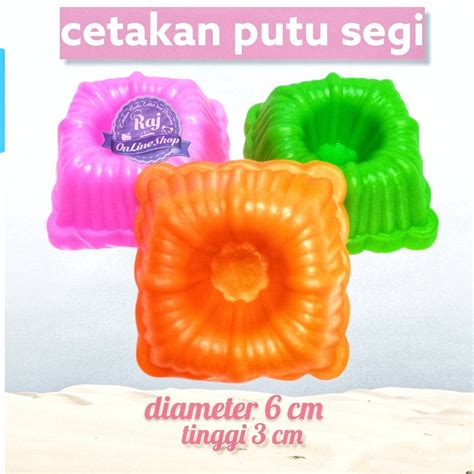 Jual COD Cetakan Putu Ayu Segi Empat Kotak 1 Lusin Tulip Jelly Puding