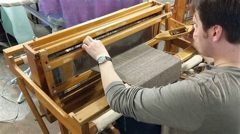 4 Shaft Floor Loom Weaving Youtube