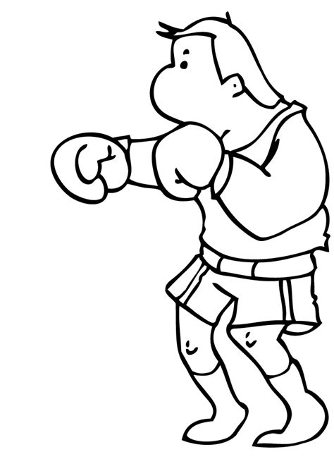 Picture Boxing Cartoon Coloring Page Day Coloring Page Coloring Nation