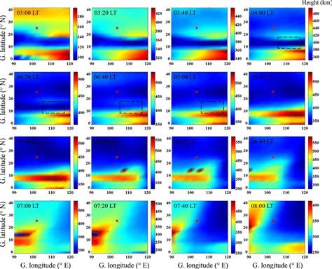 The ionosphere F-layer peak height (hmF2) in a range from 0 to 40 • N ...