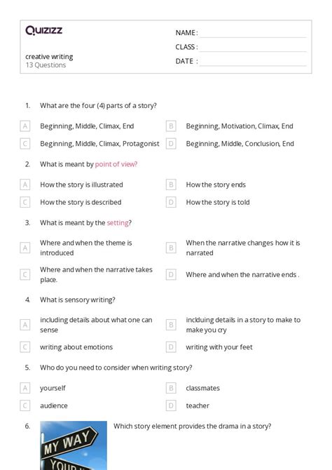 50 Creative Writing Worksheets For 6th Grade On Quizizz Free Printable