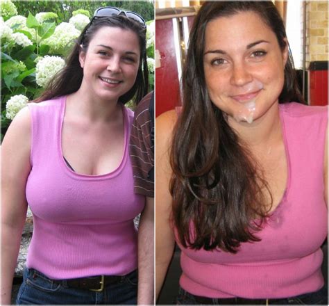 Busty Brunette Public Facial B A Porn Pic