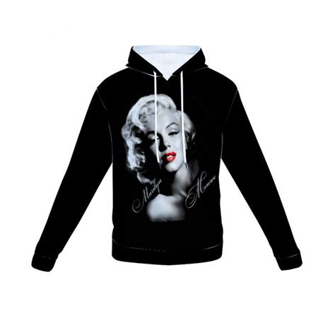 Marilyn Monroe Hoodie Black Etsy