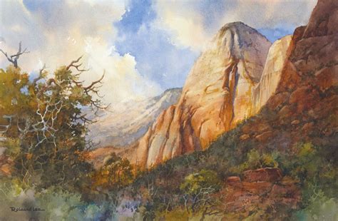 Roland Lee Travel Sketchbook New Watercolors For Zion National Park Show