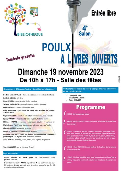 19 11 23 4e SALON POULX A LIVRES OUVERTS Mairie De Poulx Mairie