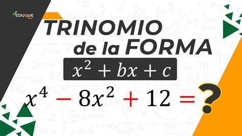 Resuelve el trinomio de la forma x2 bx c fácil y sencillo YouTube