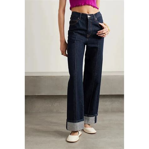 Pantalones De Mezclilla Minimalistas Para Mujer Pantal N De Cintura