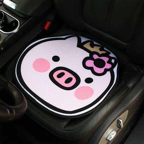 Creative cartoon car seat cushion, cute pig car seat cushion | Shopee ...