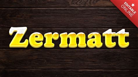 Zermatt Text Effect Generator