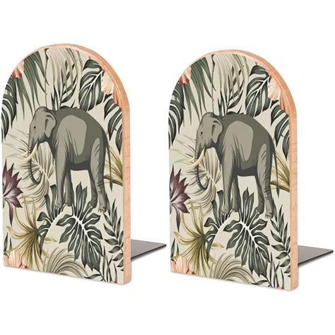 Liwi Serre Livres En Bois Fait Main L Phant Serre Livres D Coratifs