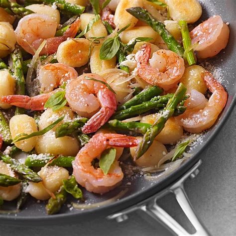 Skillet Gnocchi with Shrimp & Asparagus Recipe - EatingWell