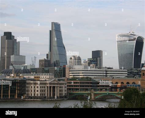 City Of London Skyline Across The River Thames With Tower 42 The