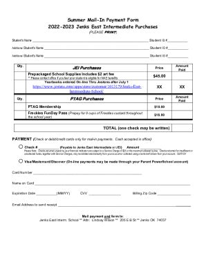 Fillable Online Fy Summer Mail In Purchase Form Revised Fax Email