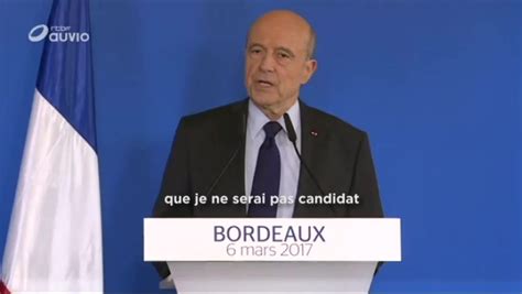 Alain Jupp Je Ne Serai Pas Candidat La Pr Sidence De La R Publique