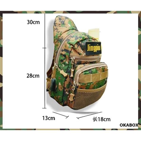 Pochete Tactical Military Selva Camuflada Transversal P Gua Em Promo O