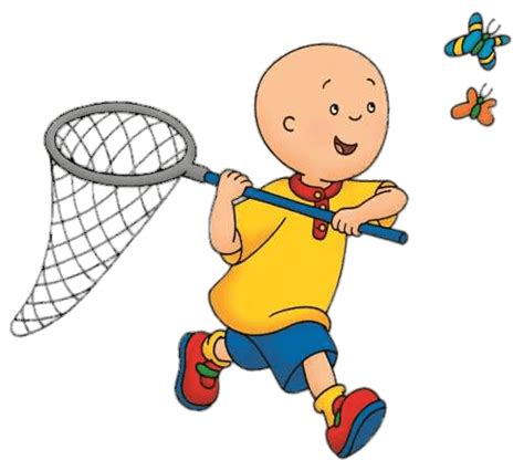 Caillou Chasse Des Papillons Png Transparents Stickpng