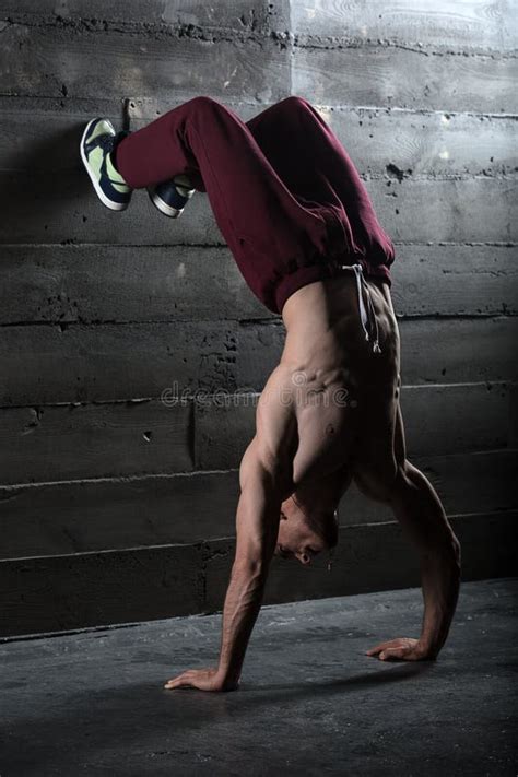 Athlete With Naked Torso Doing Push Ups On His Stock Photo Image Of Male Body