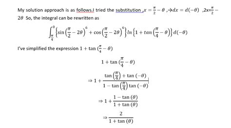 Contest Math Integration Of Int 0 Frac Pi 4 Sin 6 2x Cos 6