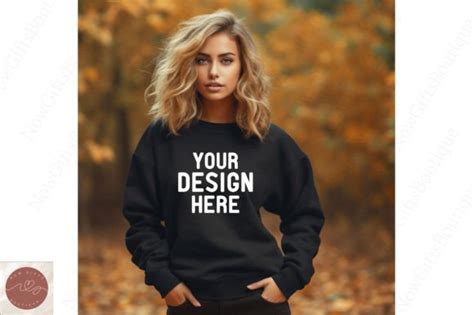 Gildan Fall Sweatshirt Mockup Graphic By Nowgiftsboutique