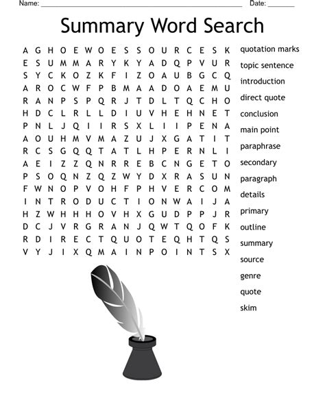 Writing Process Word Search Wordmint