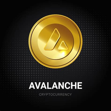 Ic Ne De Pi Ce D Avalanche De Crypto Monnaie Dor E De Luxe Vecteur