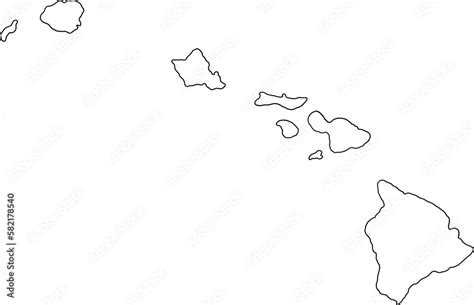 doodle freehand drawing of hawaii island map. Stock Illustration | Adobe Stock