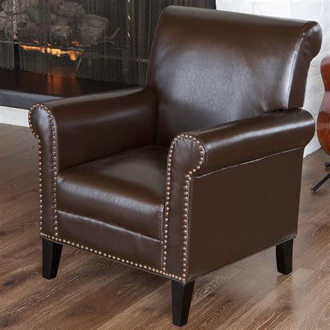 Ryker Chocolate Brown Leather Club Chair Club Chairs Leather Club